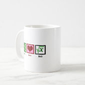 Peace Liebe Math Kids Kaffeetasse (Vorderseite Links)