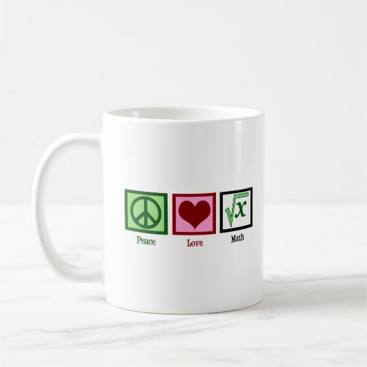 Peace Liebe Math Kids Kaffeetasse (Links)