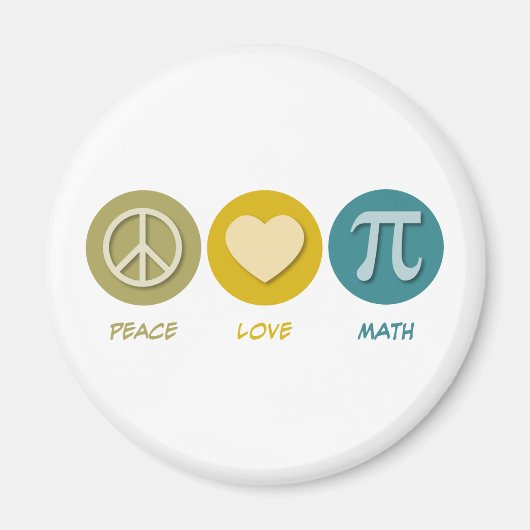 Peace Liebe Math Magnet (Vorne)