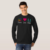 Peace Liebe Math Math Doacher oder Student Geek T-Shirt (Vorne ganz)