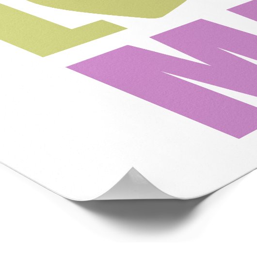 Peace Liebe Math Poster (Ecke)