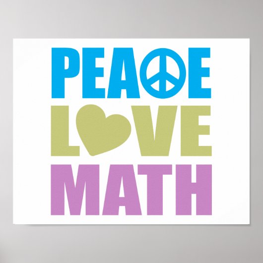 Peace Liebe Math Poster (Vorne)