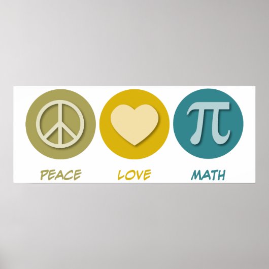 Peace Liebe Math Poster (Vorne)