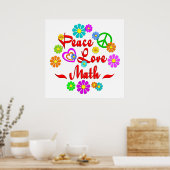 Peace Liebe Math Poster (Küche)