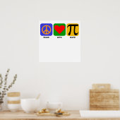 Peace Liebe Math Poster (Küche)
