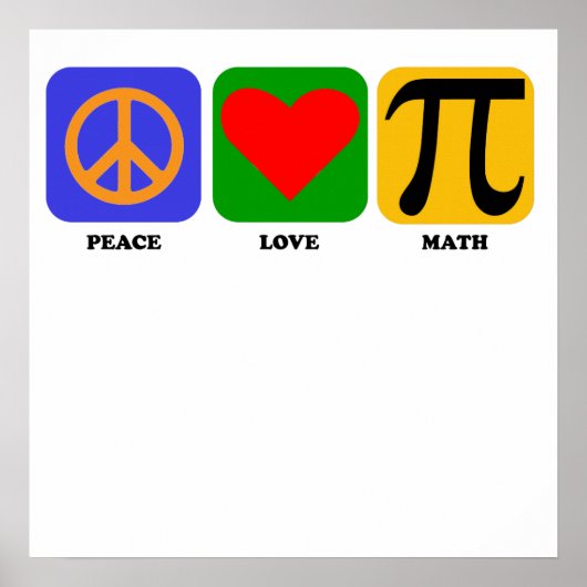 Peace Liebe Math Poster (Vorne)