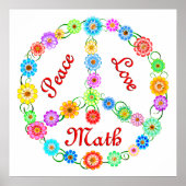 Peace Liebe Math Poster (Vorne)