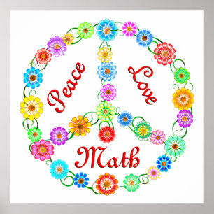 Peace Liebe Math Poster