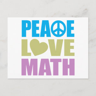 Peace Liebe Math Postkarte