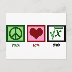 Peace Liebe Math Postkarte