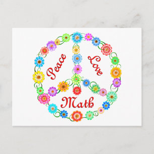 Peace Liebe Math Postkarte