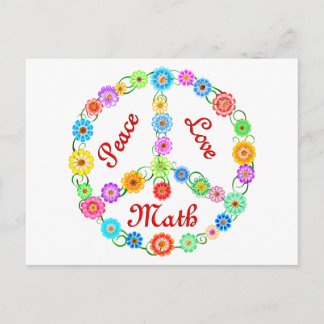 Peace Liebe Math Postkarte