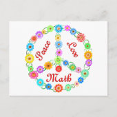 Peace Liebe Math Postkarte (Vorderseite)