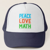 Peace Liebe Mathematiker Mathematik Mathematiker M Truckerkappe (Vorderseite)