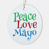 Peace Liebe Mayonnaise Funny Mayo Keramik Ornament (Links)