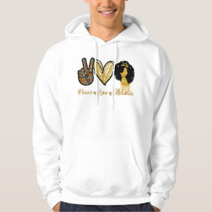 Peace Liebe Melanin Black Girl Afro Queen Bla Hoodie