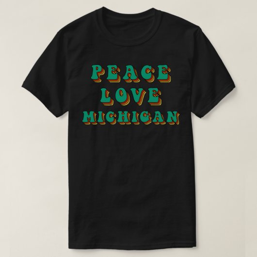 Peace Liebe Michigan T-Shirt (Design vorne)