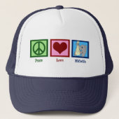 Peace Liebe Midfrau Truckerkappe (Vorderseite)