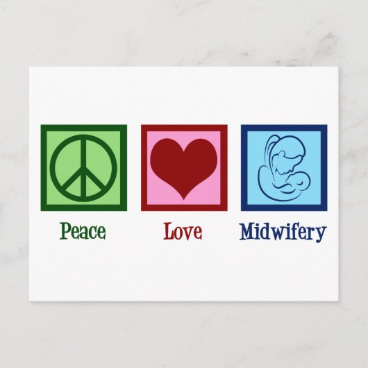 Peace Liebe Midwifery Niedlich Midwomen Postkarte (Vorderseite)
