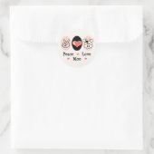 Peace Liebe Moo Cow Stickers (Tasche)