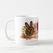 Peace Liebe Mops Haustier Hund Zucht Valentinstag  Kaffeetasse (Links)