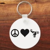 Peace Liebe Motocross Schlüsselanhänger (Vorderseite)