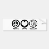 Peace Liebe Mozart Autoaufkleber (Vorne)