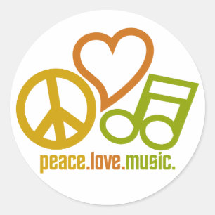 Peace Liebe Music Aufkleber
