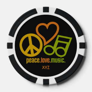 Peace Liebe Music benutzerdefinierte Poker-Chips Pokerchips
