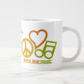 Peace Liebe Music - benutzerdefinierte Tasse (Rechts)