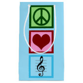Peace Liebe Music Blue Musicum Weihnachten Kleine Geschenktüte (Vorderseite)