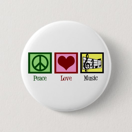 Peace Liebe Music Button (Vorderseite)