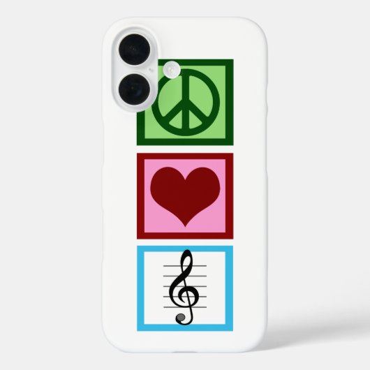 Peace Liebe Music Case-Mate iPhone Hülle (Rückseite)