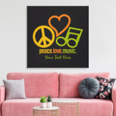 Peace Liebe Music custom canvas print Leinwanddruck (Insitu (Wohnzimmer))