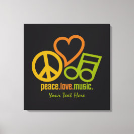 Peace Liebe Music custom canvas print Leinwanddruck
