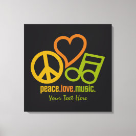 Peace Liebe Music custom canvas print Leinwanddruck