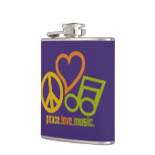 Peace Liebe Music Custom Flask Flachmann (Links)