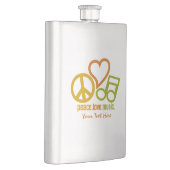 Peace Liebe Music Custom Flask Flachmann (Rechts)
