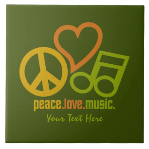 Peace Liebe Music Custom Keramik tiles Fliese