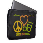 Peace Liebe Music Custom Laptop-Ärmel Laptopschutzhülle (Vorne Rechts)