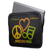 Peace Liebe Music Custom Laptop-Ärmel Laptopschutzhülle (Vorderseite Links)