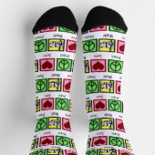 Peace Liebe Music Custom Musician Weihnachten Socken (Oben)