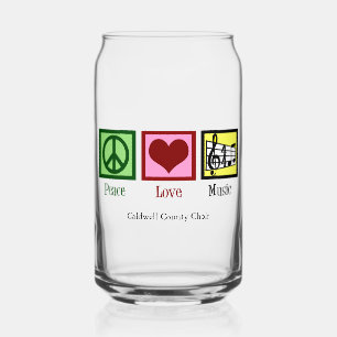 Peace Liebe Music Custom Niedlich Musician Dosenglas