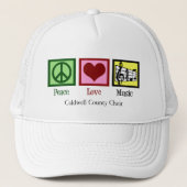 Peace Liebe Music Custom Niedlich Musician Truckerkappe (Vorderseite)
