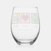 Peace Liebe Music Custom Niedlich Musician Weinglas Ohne Stiel (Rückseite)