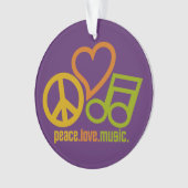 Peace Liebe Music Custom Ornament (Vorderseite)