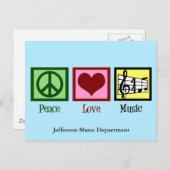 Peace Liebe Music Custom Postkarte (Vorne/Hinten)