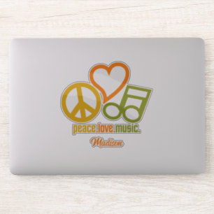 Peace Liebe Music individuelle Name Aufkleber