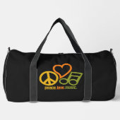 Peace Liebe Music individuelle Name Duffle Bag (Vorderseite)