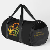 Peace Liebe Music individuelle Name Duffle Bag (Rechte Ecke)